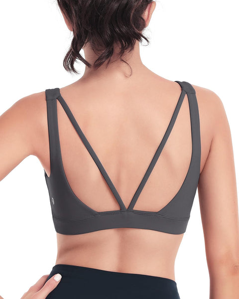 Gentle Flow Medium-Support Sports Bra | Graphite Grey
