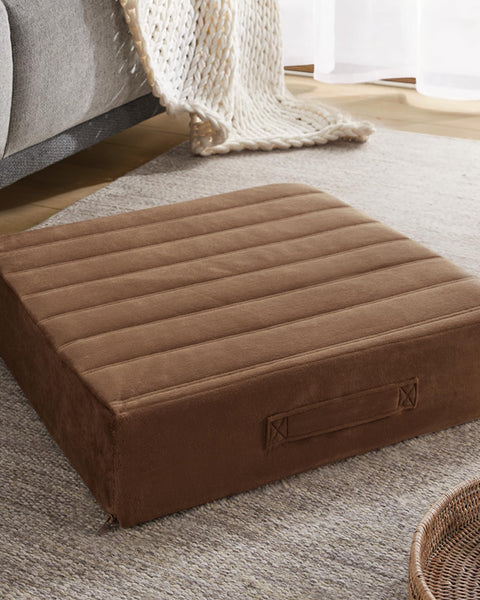 Velvet Floor & Meditation Cushion – Coffee