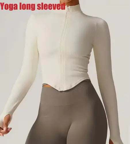 Women’s Yoga Zipper Crop Top