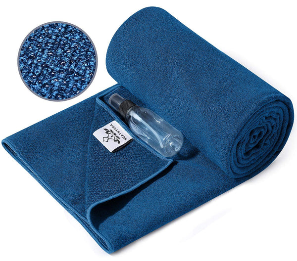 Silicone-Grip Hot Yoga Towel – Blue