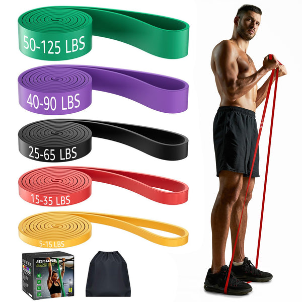 Resistance Band Set with Carry Bag – 5 Bands