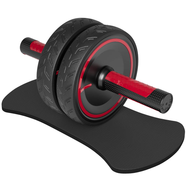 Dual-Wheel Ab Roller with Knee Pad