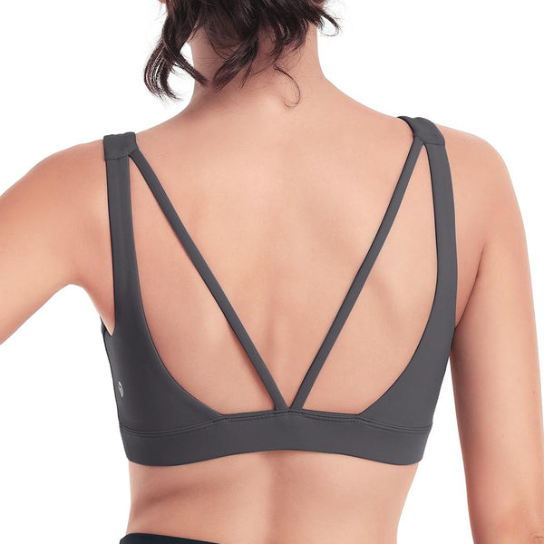 Gentle Flow Medium-Support Sports Bra | Graphite Grey