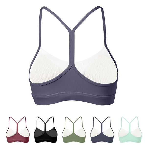 Light-Support Y-Back Yoga Bra – Gray