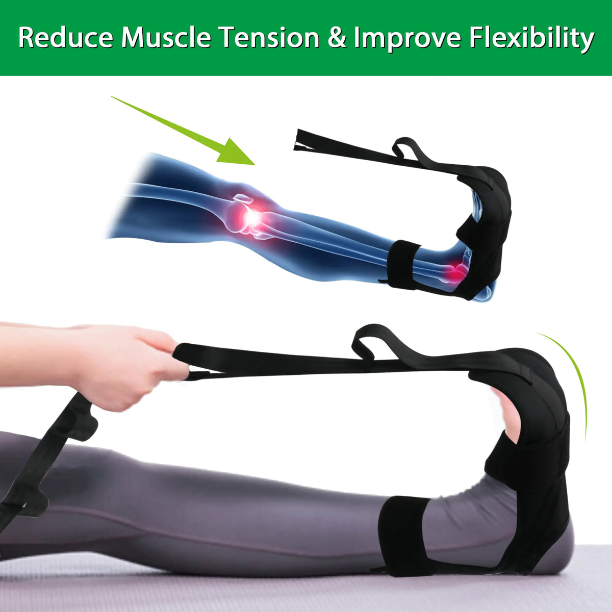 Yoga Stretch Strap for Flexibility & Mobility