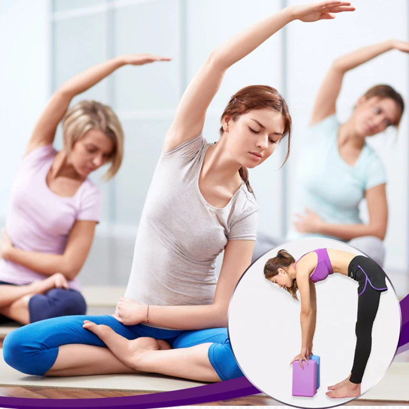 2pcs EVA Yoga Blocks 1pcs Cotton Yoga Strap