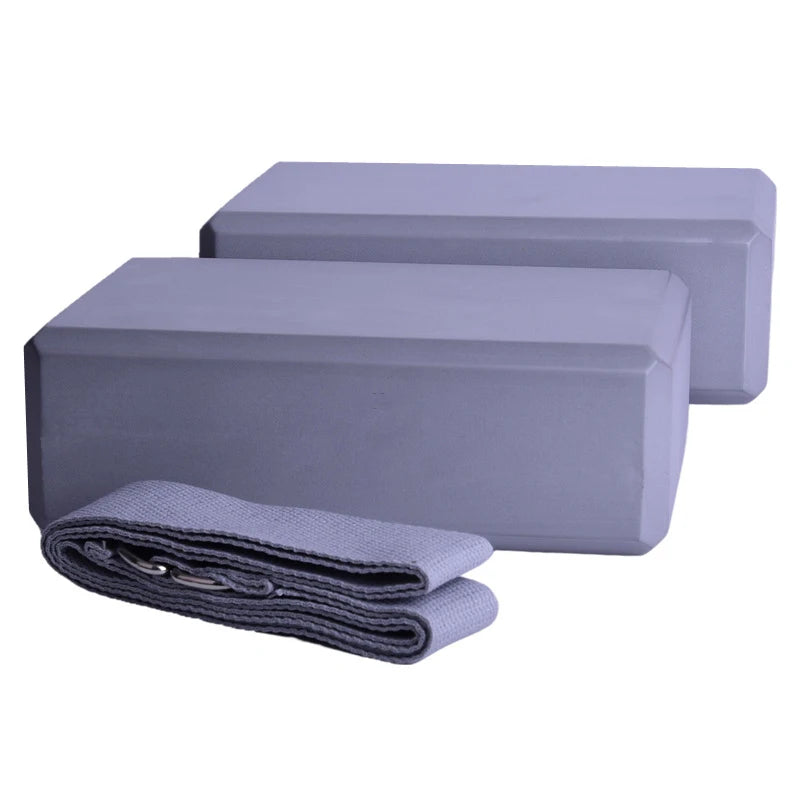 2pcs EVA Yoga Blocks 1pcs Cotton Yoga Strap