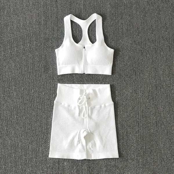 Women's Seamless Yoga Crop Top & Leggings Set
