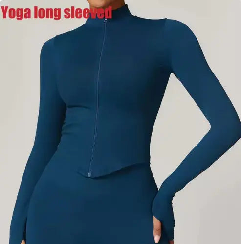 Women’s Yoga Zipper Crop Top